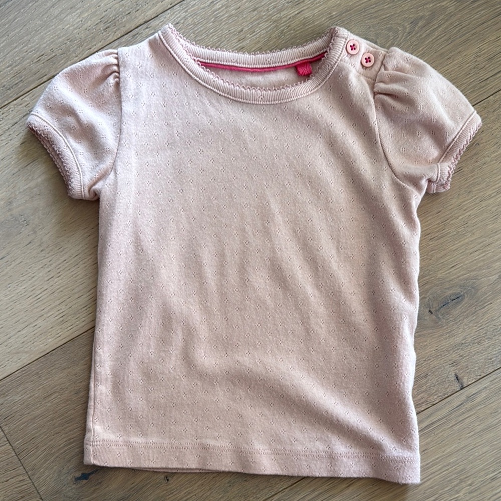 Mini Boden Short Sleeve Tee Pink